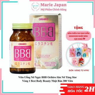Viên Uống Tăng Kích Thước Vòng 1 Orihiro Best Beauty Body Nhật Bản - 300 Viên