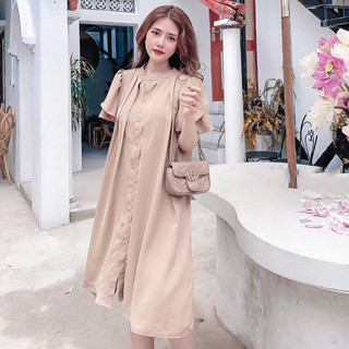 Váy bầu - Đầm bầu dáng suông đẹp kiểu trẻ trung mặc bầu và thời trang