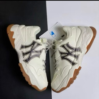 Giày sneaker MLB chữ NY đế nâu mẫu mới, giày thể thao mlb nam nữ