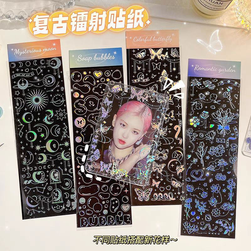 ୨୧ (có sẵn) stick lấp lánh bling bling hologram dùng để trang trí