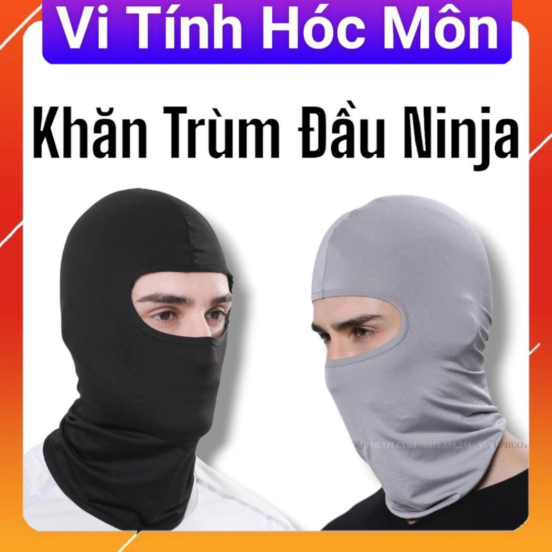 Khăn trùm đầu Ninja Fullface đi phượt (Màu đen)