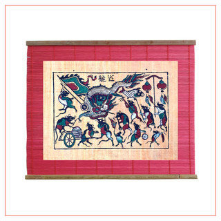 Tranh dân gian Đông Hồ Chuột rước rồng - Dong Ho folk woodcut painting