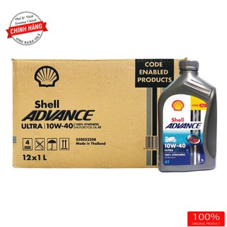 Thùng Nhớt Shell Advance Ultra 15W50 1L dành cho Xe Phân khối lớn nhập khẩu Thailand