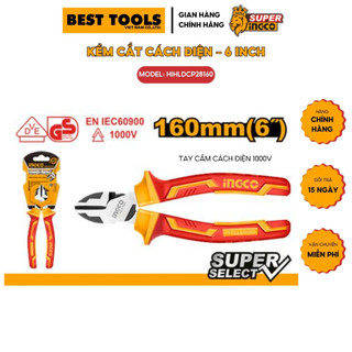 Kìm cắt cách điện 1000v ingco hihldcp28160, dài 6 inch