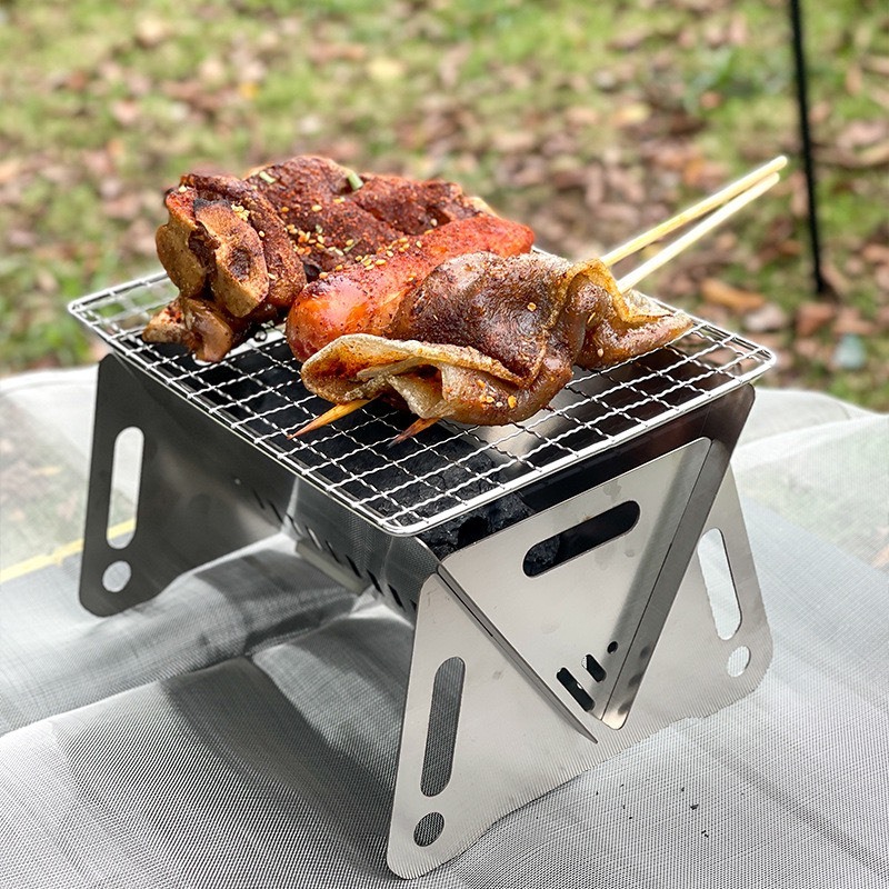 Bếp Nướng Than Hoa Gấp Gọn Nướng BBQ Du lịch dã ngoại