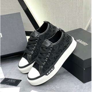  Giày Amiri Ngôi Sao Da Phom Canvas Giày thể thao sneaker nam nữ amiri canvas thêu ngôi sao da đế cao su non 