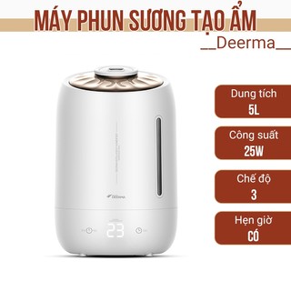 Máy Phun Sương Tạo Độ Ẩm Không Khí F600 DDung Tích 5L Màn Hình Cảm Ứng Hẹn Giờ, 3 Chế Độ Sương Mù TN01