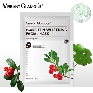 VIBRANT GLAMOUR Mặt nạ dưỡng trắng α-Arbutin Làm sáng và dưỡng ẩm Vitamin B5 Làm mờ vết thâm Giảm sắc tố Làm săn chắc da