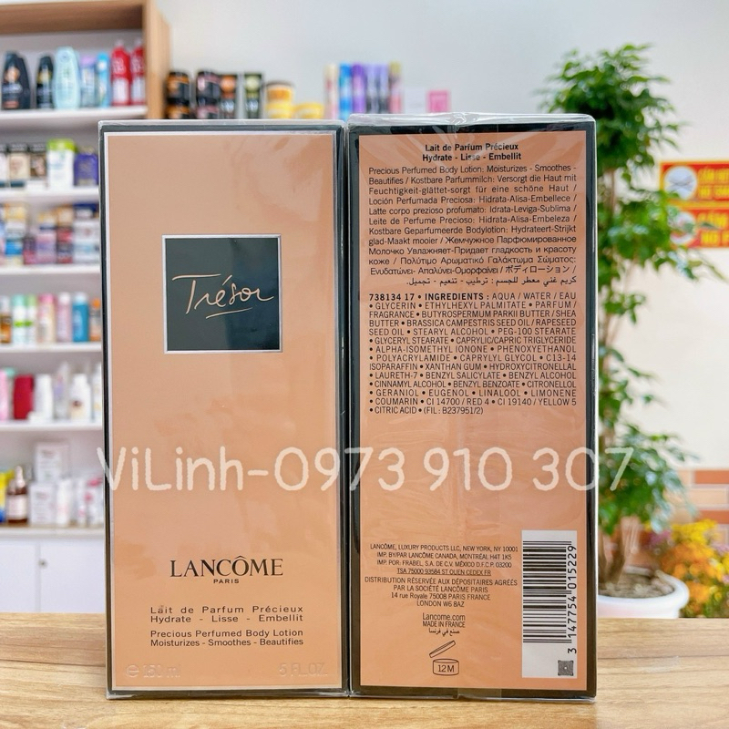 Dưỡng Thể Nước Hoa Lancôme Trésor Perfumed Body Lotion 150ML