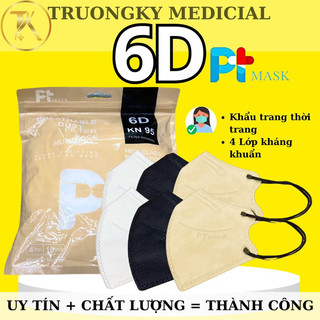 Khẩu trang 6d pt mask 4lớp kháng khuẩn túi zip