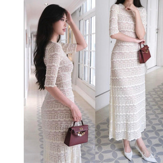 Đầm thiết kế ren mềm ôm body dáng dài cực sang tôn dáng, váy ren tay lỡ đi chơi dự tiệc ảnh thật cuối