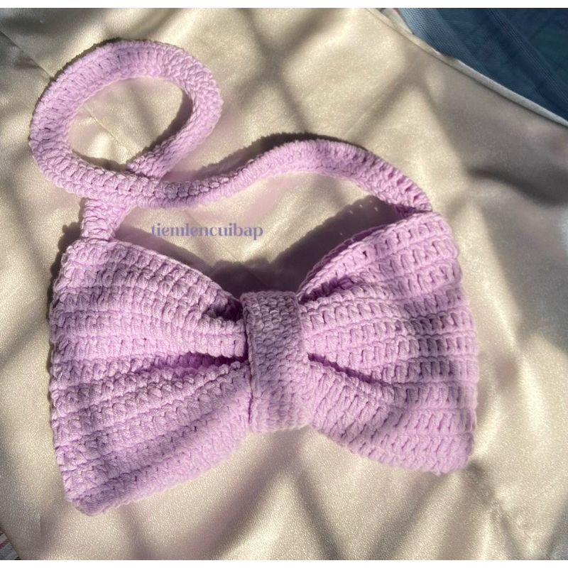 Túi Xách Nơ Len Handmade