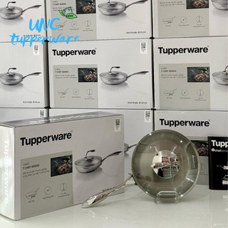 Chảo Tupperware T Chef Series Frypan 24cm (nắp kính)