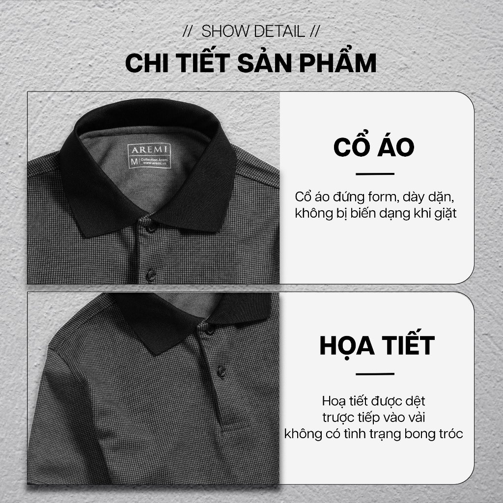 Áo polo nam thun nam tay ngắn cổ trụ AREMI chất liệu CVC mới cao cấp co giản thiết kế trẻ trung sang trọng APL0056