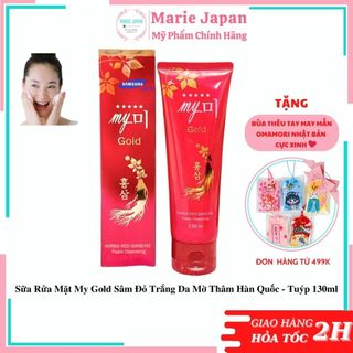 Sữa Rửa Mặt My Gold Sâm Đỏ Làm Trắng Da Mờ Thâm Hàn Quốc - Tuýp 130ML