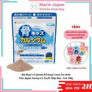 Bột Bone's Calcium Bổ Sung Canxi For Kids Fine Japan Xương Cá Tuyết Nhật Bản - Gói 140g