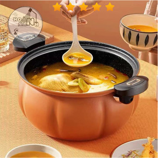 Nồi áp suất bí ngô chống dính 8 lít thông minh - nồi hầm 4in1 siêu đa năng