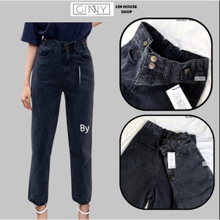 Quần Baggy Jean Nữ Hack Dáng HJ-001| Quần Jean Cạp Cao | Vải Jean Wash Xịn | GinHouse Shop