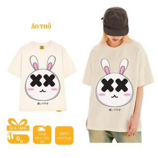  Áo Thun Mặt Thỏ Unisex Form rộng 100% Cotton 2 chiều không phai Local Brand - AC313