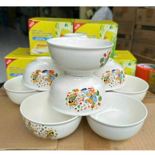 Combo 06 chén sứ ăn cơm in hoạ tiết hoa văn siêu đẹp