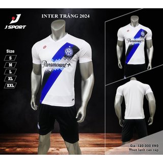 Quần Áo Bóng Đá Inter Milan Logo Thêu Thun Lạnh Cao Cấp , Không Nhăn, Không Xù Lông B12
