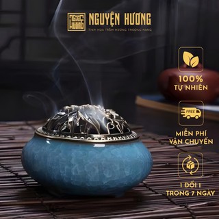 Lư xông trầm hương Nguyện Hương, Lư xông nụ trầm màu trơn, chế tác từ chất liệu gốm sứ cao cấp