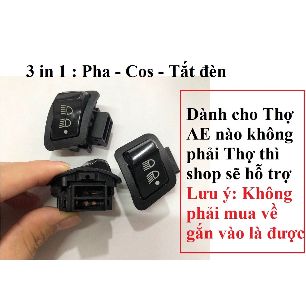 Nút công tắc tắt đèn pha Future Led, Winner X, Lead 125 Led, SH Mode Led (vui lòng xem kỹ hình và đọc phần mô tả)