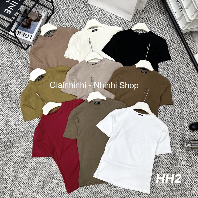 Áo thun ôm basic dáng thường, Áo kiểu dáng body ôm trơn AT6527 - NhiNhi Shop