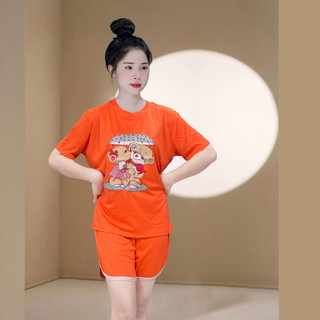 Đồ bộ thun nữ mặc nhà cotton