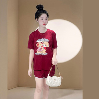 Đồ bộ thun nữ mặc nhà cotton