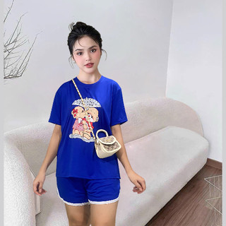 Đồ bộ thun nữ mặc nhà cotton