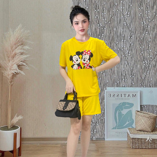 Đồ bộ thun nữ mặc nhà cotton
