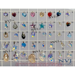 Swarovski pendant - Mặt dây chuyền pha lê cao cấp tùy chọn, dây chuyền inox, PhaleAo, trang sức NVJ