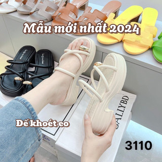 (Form to  - đi lùi size) Dép Lê Nữ Khoét 5P Xỏ Ngón Nhẫn Dép charm Vivi đế khoét mới 2024 (có charm và không charm) 3110