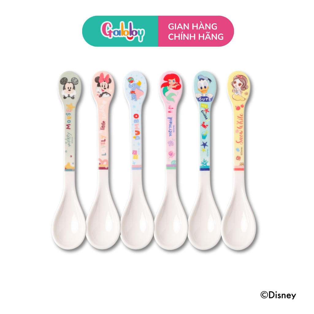 Muỗng Nĩa Ăn Dặm Nhựa Melamine Nhỏ Cho Bé Nhân Vật Disney (Mickey, Minnie, Donald, Ariel, Snow White)