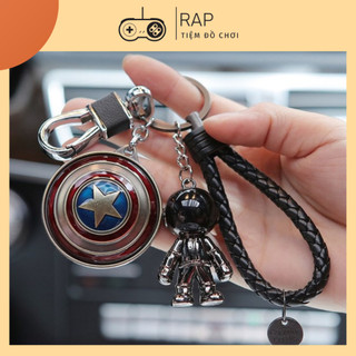 Móc khóa phi hành gia kim loại siêu anh hùng Marvel DC Captain American Thor Ironman Batman Superman cool ngầu-TH01