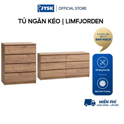 Tủ ngăn kéo | JYSK Limfjorden | gỗ công nghiệp | màu sồi | nhiều kích thước