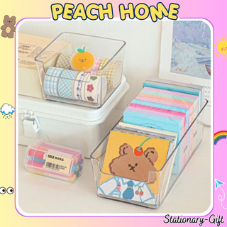 Khay Nhựa Acrylic Trong Suốt Đựng Bút Sticker Washi Phụ Kiện Kệ Rổ Mini Ống Cắm Giá Rẻ Peach Home 1k