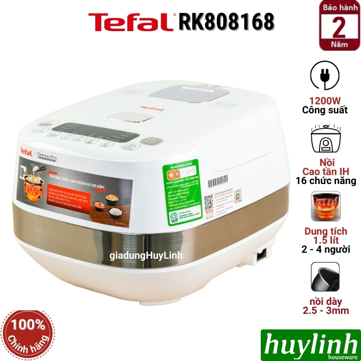 Nồi cơm điện tử cao tần IH Tefal RK808168 - 1.5 Lít - 1200W