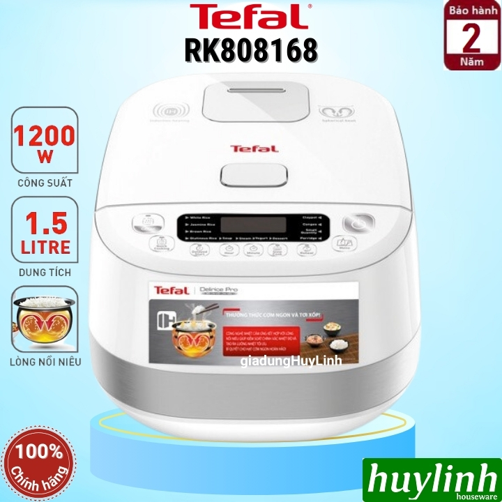 Nồi cơm điện tử cao tần IH Tefal RK808168 - 1.5 Lít - 1200W