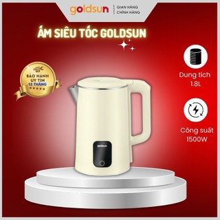 Ấm siêu tốc 2 lớp goldsun dung tích 1.8l đun siêu tốc tự ngắt khi sôi - gkt2611