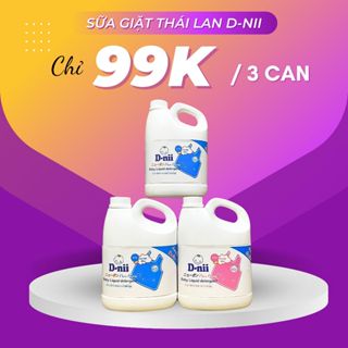 Nước giặt xả Dnii can 2000 ml chai làm mềm vải- diệt khuẩn