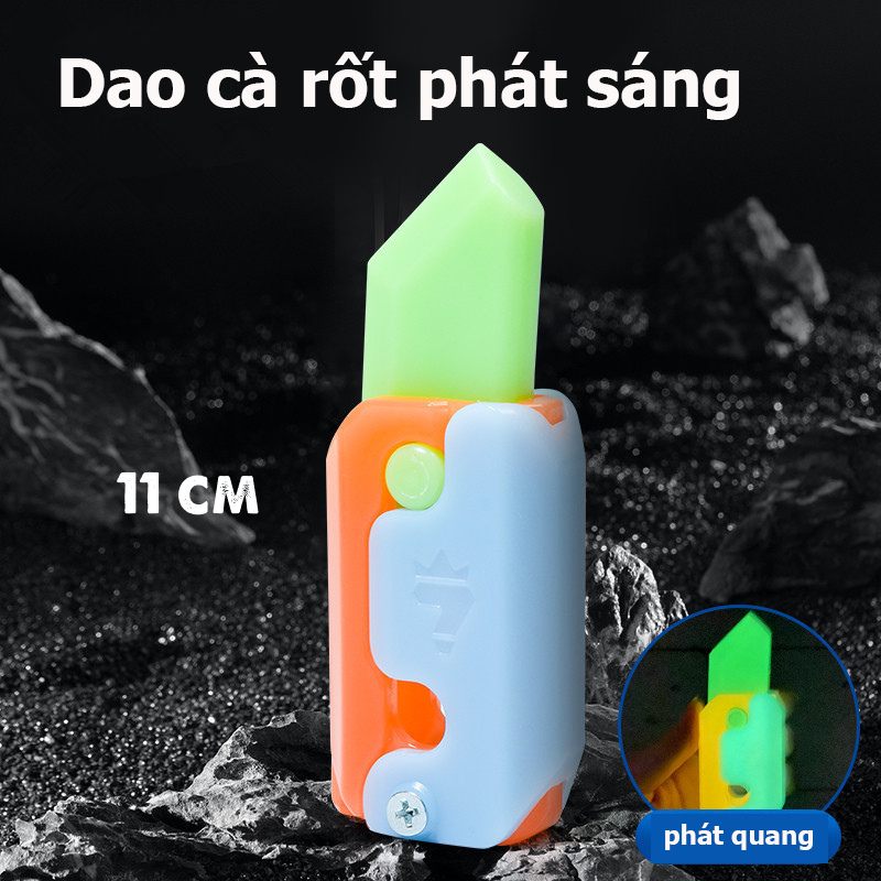 Dao Cà Rốt Trọng Lực In 3D, Đồ Chơi Kéo Dài Hình Cà Rốt Hot Trend