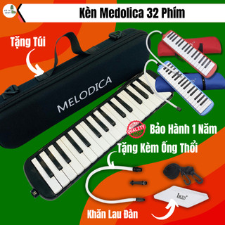 Kèn Melodica 32 Phím, Kèn Medolion, Nhạc cụ cho học sinh, Kèn thổi hơi cho bé tặng kèm túi, Kèn Melodica kèm Phím Piano