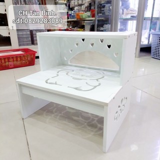Kệ để chân làm nails , để máy hơ gel - chất liệu pvc foam , màu trắng - inbox shop để hướng dẫn lắp ráp