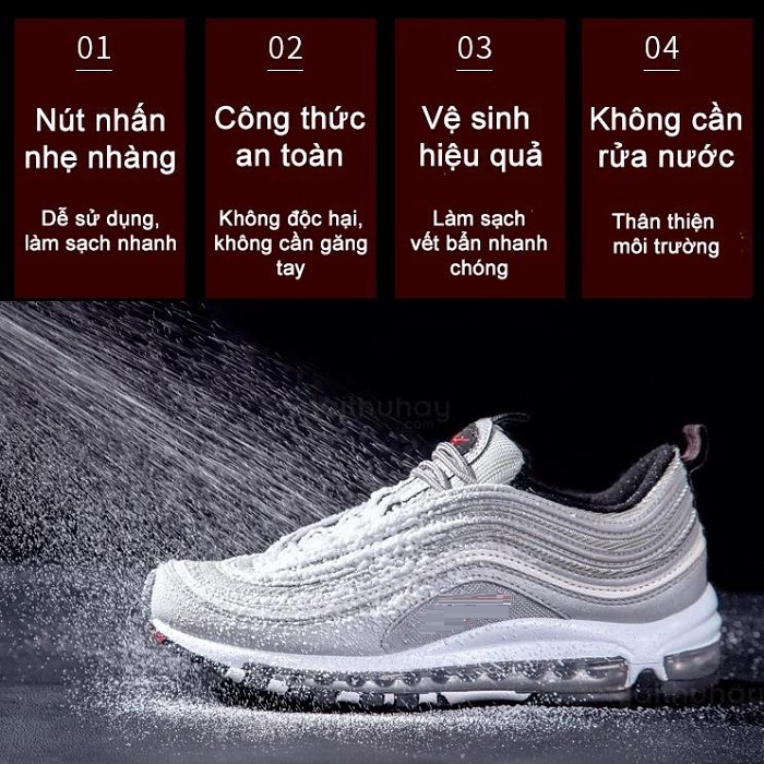 Bộ Vệ Sinh Giày TNT Siêu Sạch/  Giặt Giày Khô - Xịt Khử Mùi Giày Nano Bạc/ Khăn Lau Giày - Chống Thấm Giày Nano Kivo