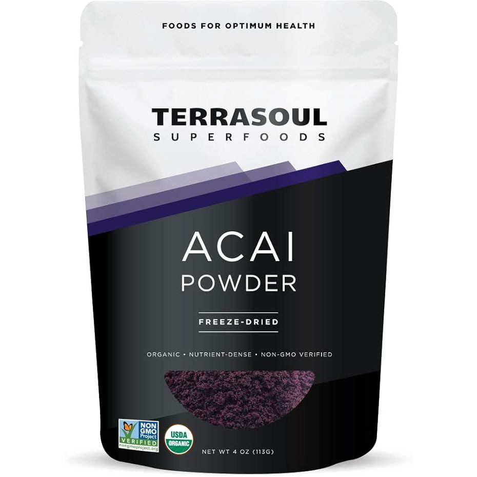 Bột Acai Hữu Cơ Giúp Tăng Miễn Dịch Chống Oxy Hóa Terrasoul Superfoods Freeze Dried Acai Powder 113g