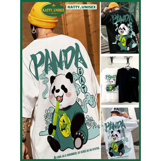 Áo thun nam nữ unisex gấu trúc panda - áo phông from rộng tay lỡ - thời trang nam nữ