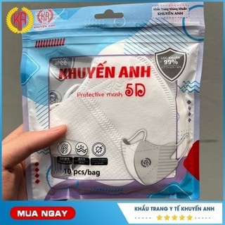 Gói 10 cái Khẩu trang kháng khuẩn 5D AK Mask Khuyến Anh, Khẩu Trang Ngăn Bụi Mịn-Kháng Khuẩn