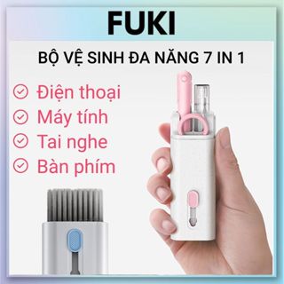  Bộ Dụng Cụ Vệ Sinh Laptop - Máy tính - Bàn Phím - Tai Nghe Airpod Đa Năng 7 in 1 Siêu Nhỏ Gọn FUKI 